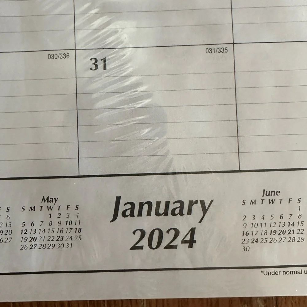 2024 At-A-Glance 12 Month 17 x 22” Monthly Ruled Desk Pad Hanging Calendar NWT